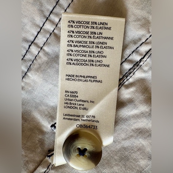 Anthropologie Maeve Colette Nautical Rope Print Cropped Wide-Leg Pants Sz 27 - Picture 8 of 8